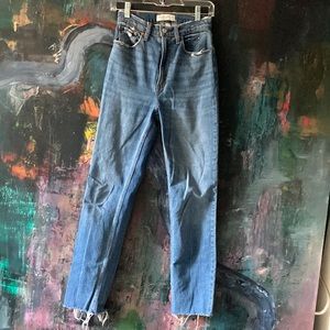 Abercrombie ankle straight ultra high rise curve love size 25